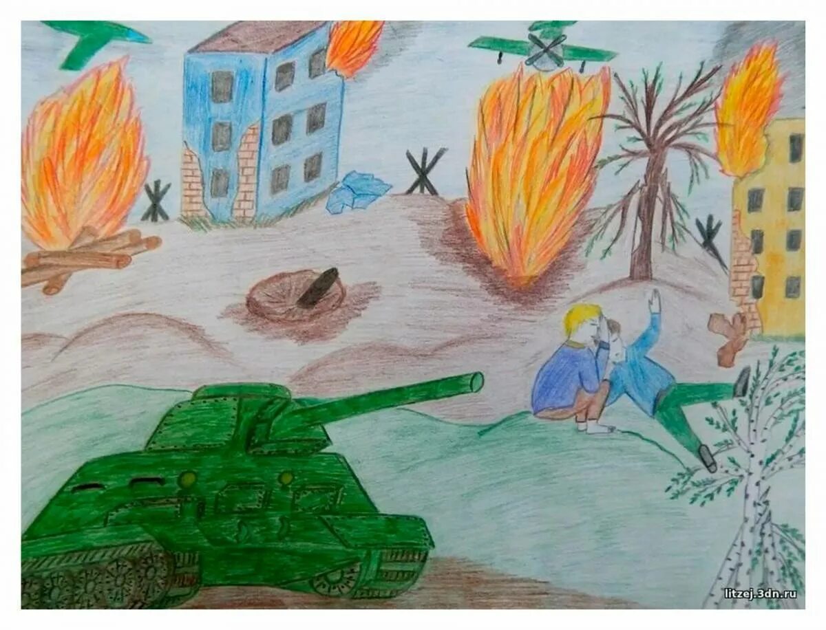 Детские рисунки о войне. Детские рисунки на военную тему.