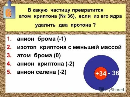 Изотоп криптона 97 36 в результате