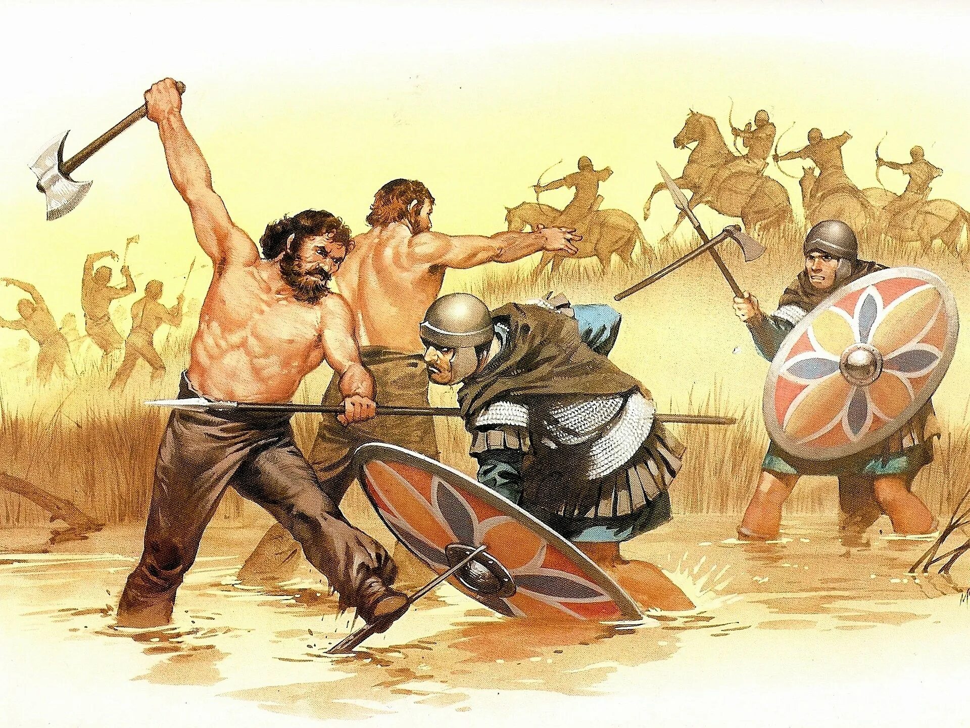 варвары германские племена. галлы воины кельты. варвары древние германцы. варово побоище битва в тевтобургском лесу. готы германцы кельты варвары.