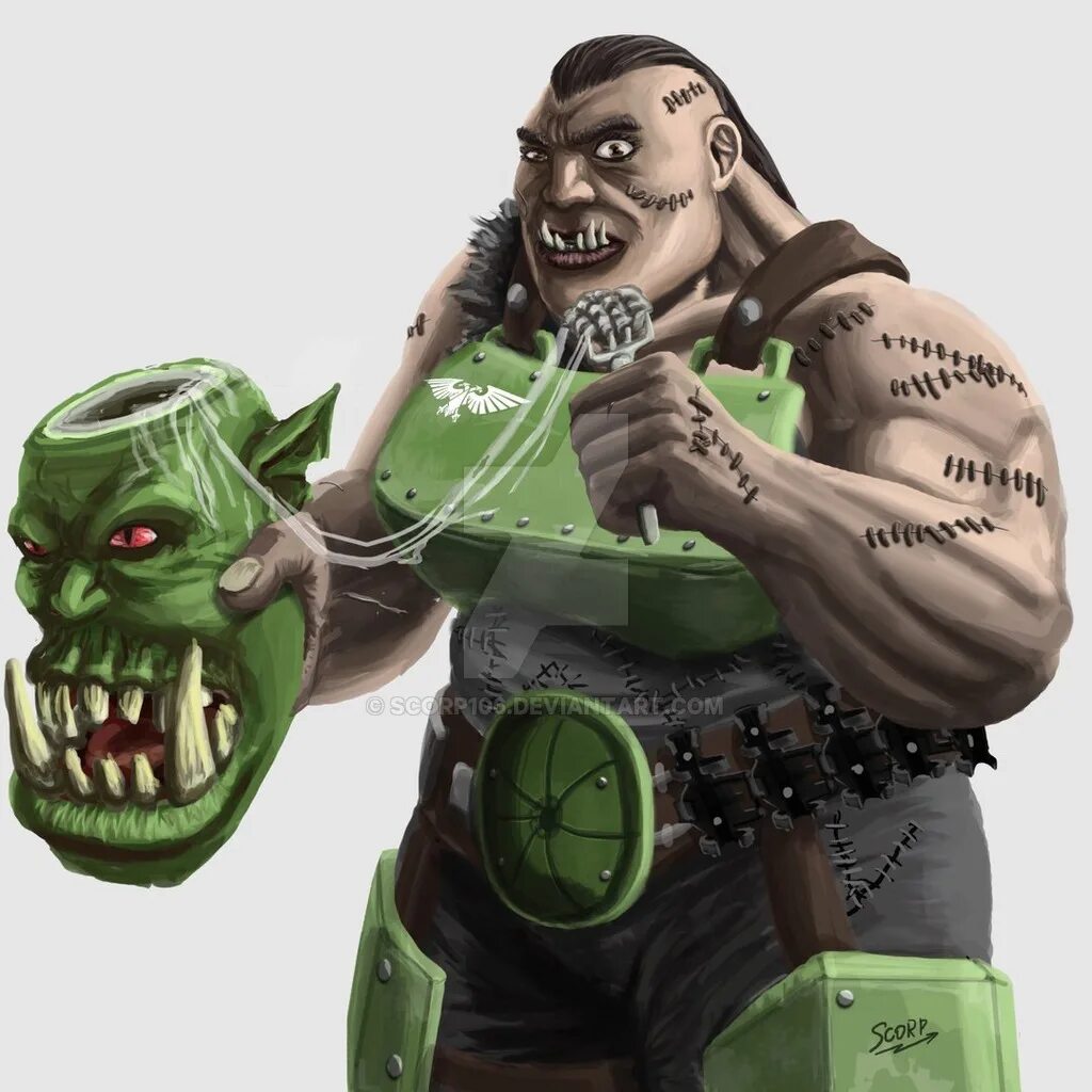 Читать орки правят бал. Warhammer 40000 орки. огрины вархаммер 40000. warhammer 40000 огрин. орки вархаммер 40000.