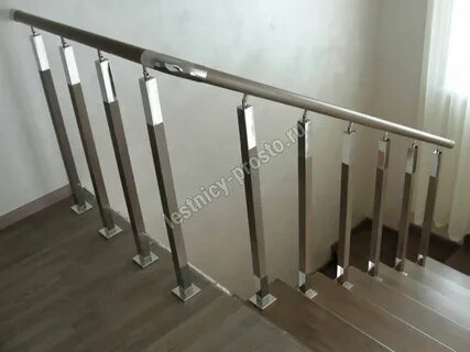 Перила из нержавейки для лестниц фото