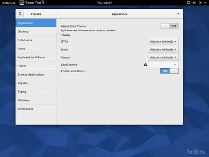 Gnome tweaks