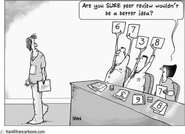 Sure that a good idea. Peer feedback. are you sure. feedback cartoon.
