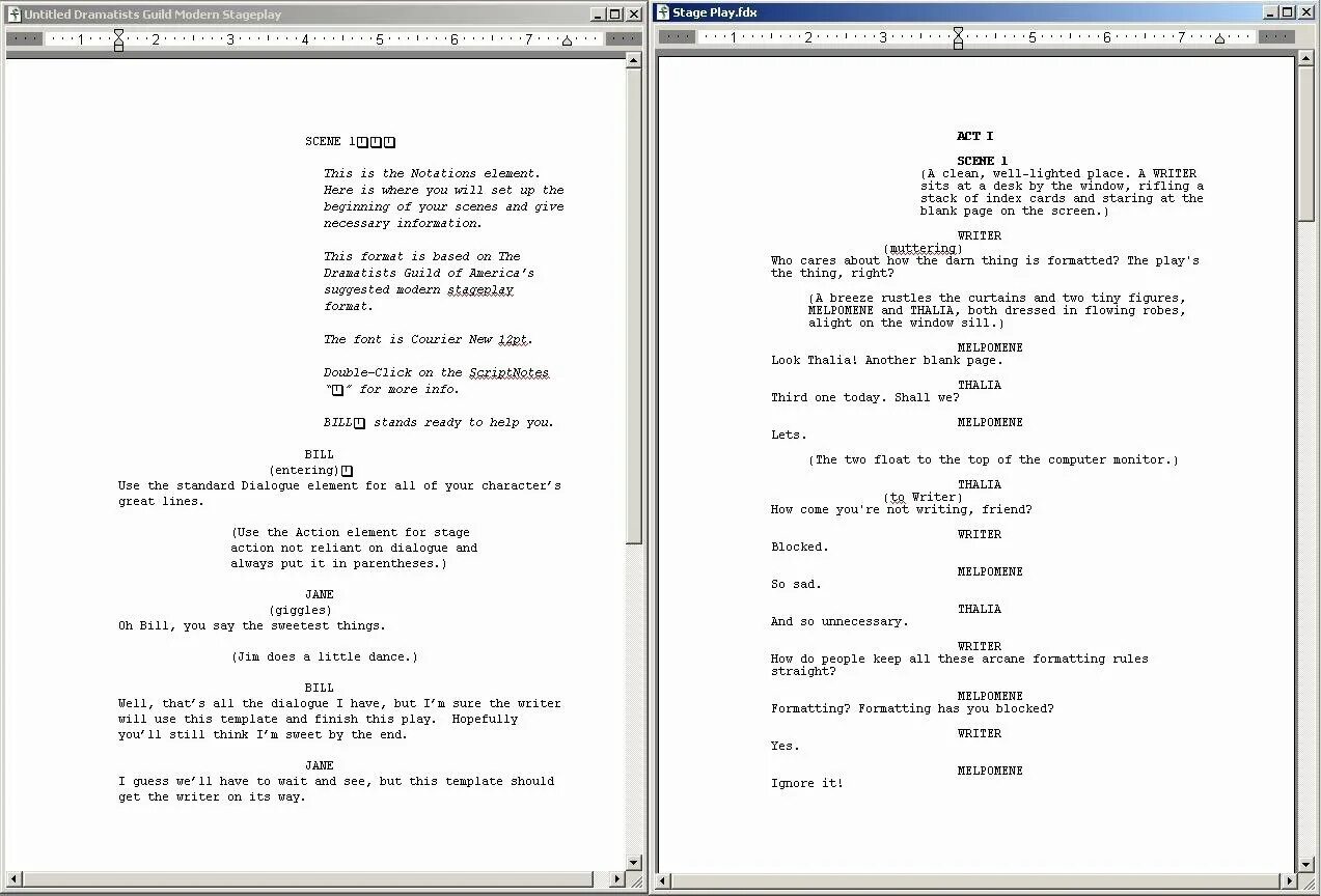 Screenplay format. A Play example. A Stage to Stage a script a playwright. Scripted format