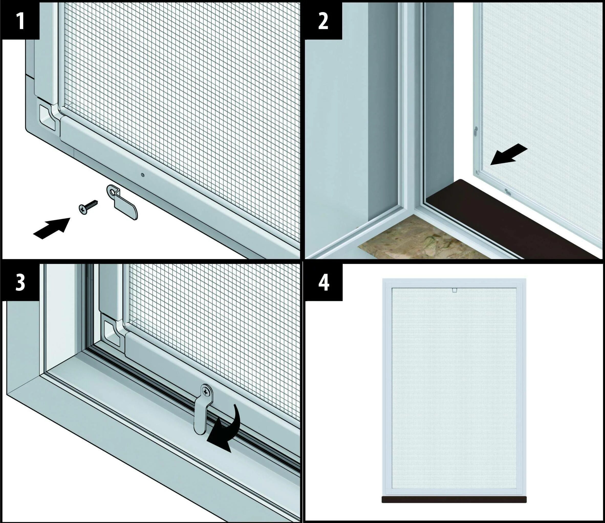 Сборка москитной сетки на пластиковые окна. Как правильно установить крепления для москитной сетки. Профиль для москитной сетки на плунжерах. Внутрипроемная москитная сетка. Плунжерное крепление москитной сетки.