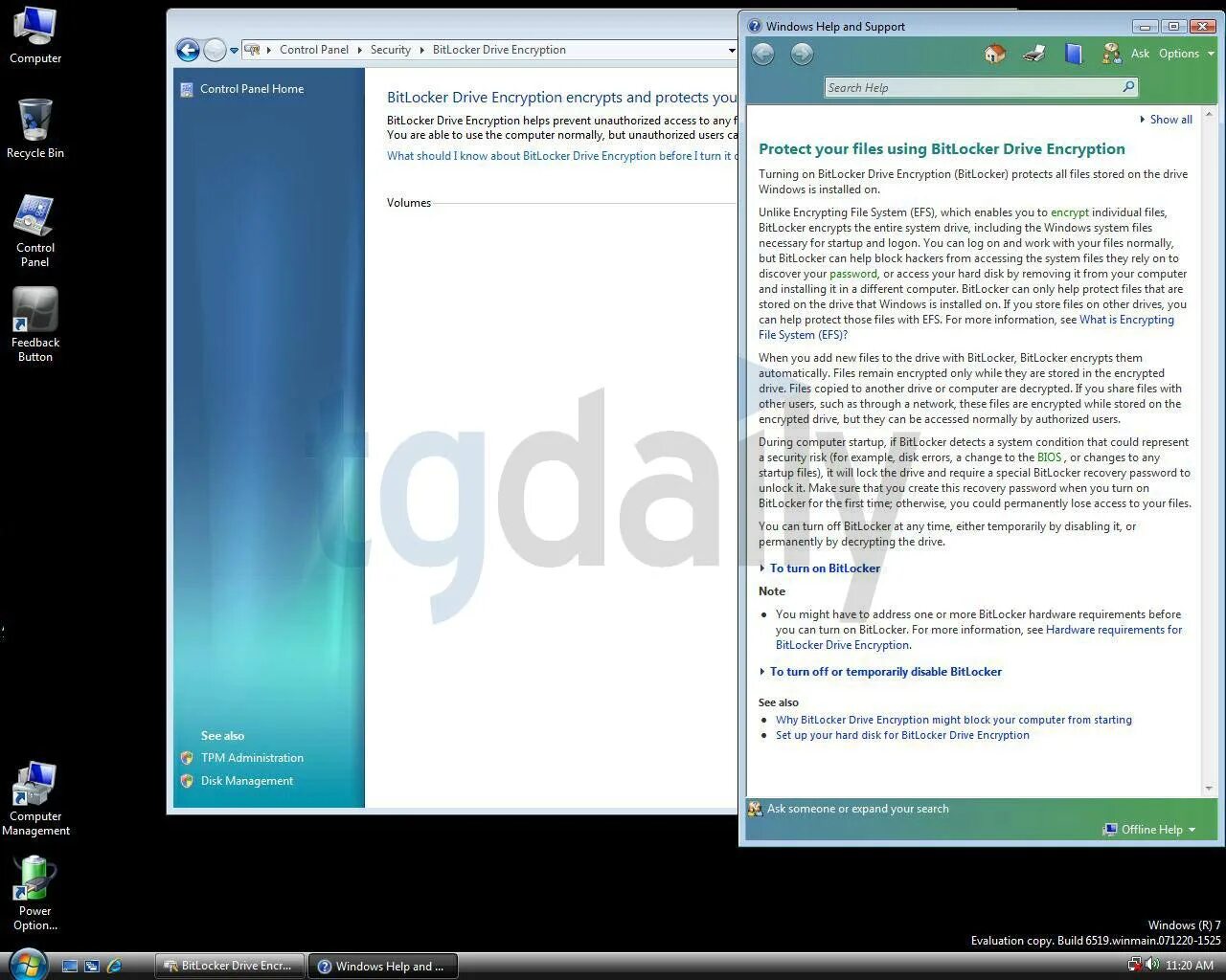 Обзор window 7. Windows 7 build 6519. windows 7 build 6469.