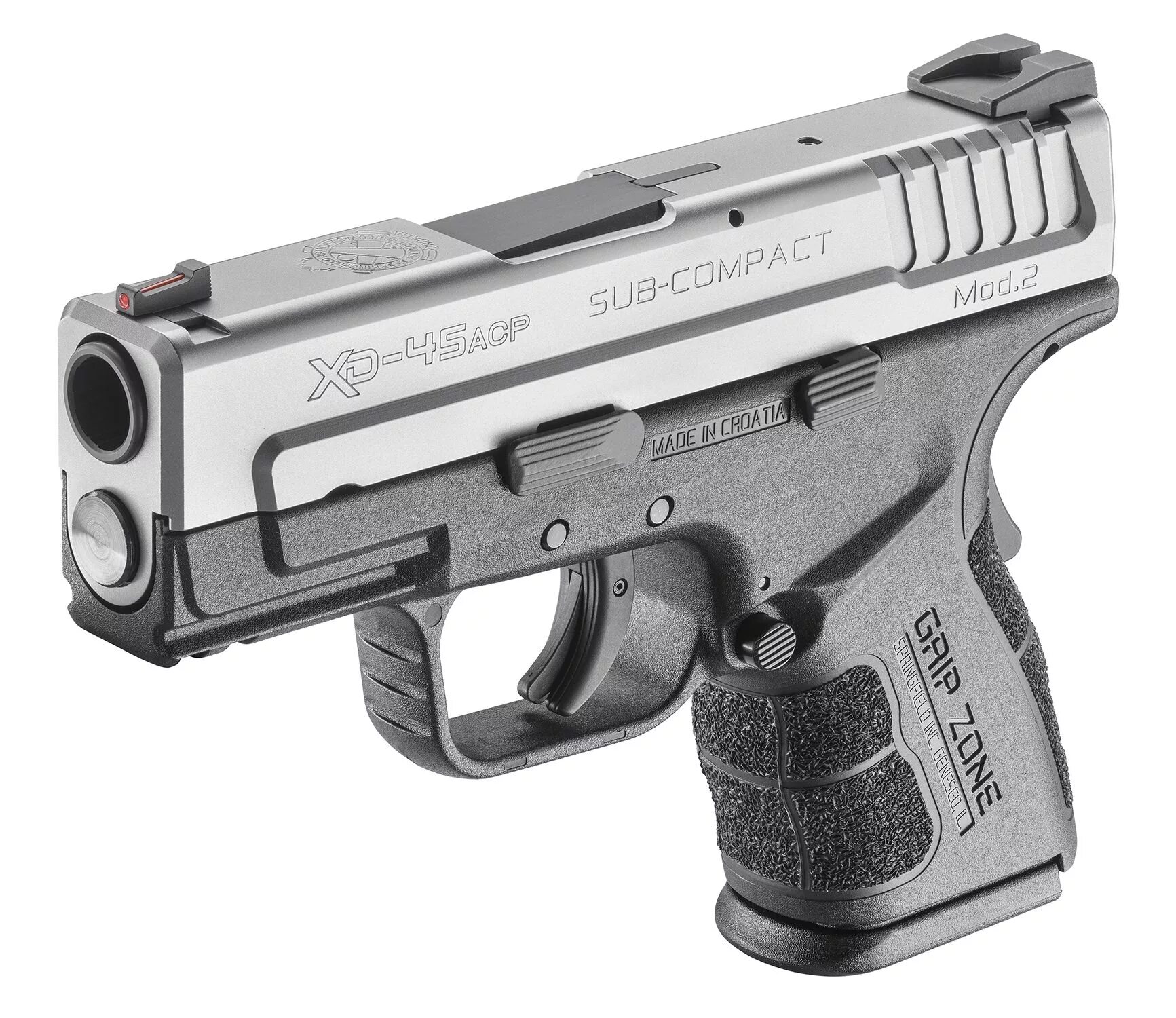 Compact mod. .45 acp sub compact pistol. compact 45 pistol. xdm45. springfield xd mod.2.