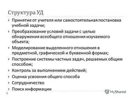 Структура уд