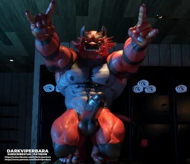 darkviperbara, incineroar, pokemon (species), nintendo, abs, anthro, balls,...