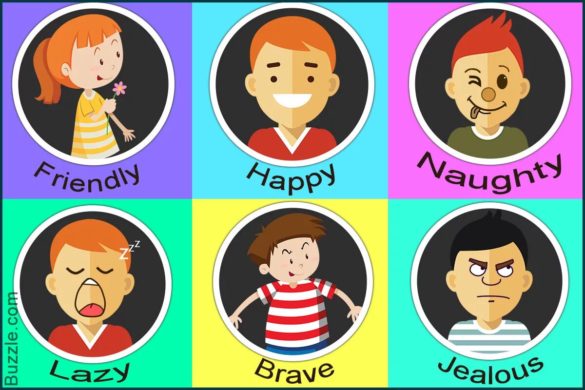 Character adjectives for Kids. Character traits for Kids. Personal adjectives. Character adjectives