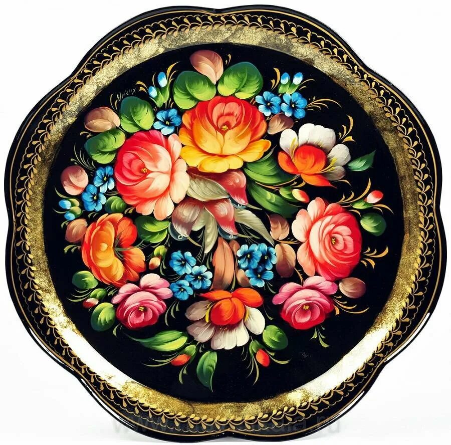 Гончарова – жостовские изделия. Жостовский поднос (жостово). Русский поднос. Жостовский народный промысел. Русский поднос.