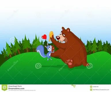 Медведь и белка картинки