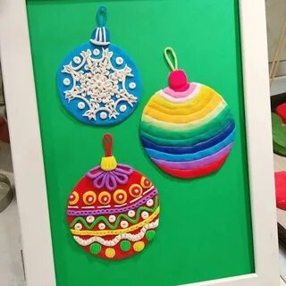 Новогодний шар из пластилина