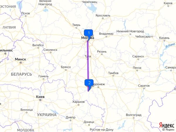 Сколько километров до губкина