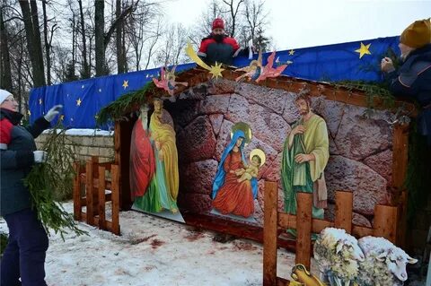 Уличный рождественский вертеп