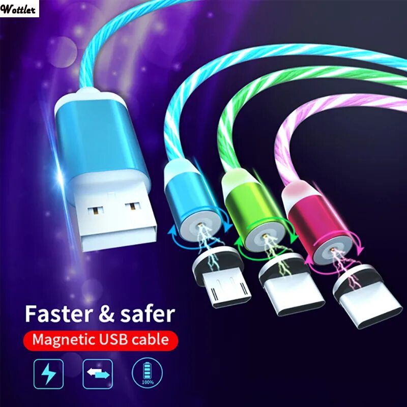 Светодиод зарядки. Micro USB кабель для зарядки с подсветкой. Юсб шнур для телефона магнитный с подсветкой. Магнитный кабель 3a. Type c iphone зарядка светящаяся.