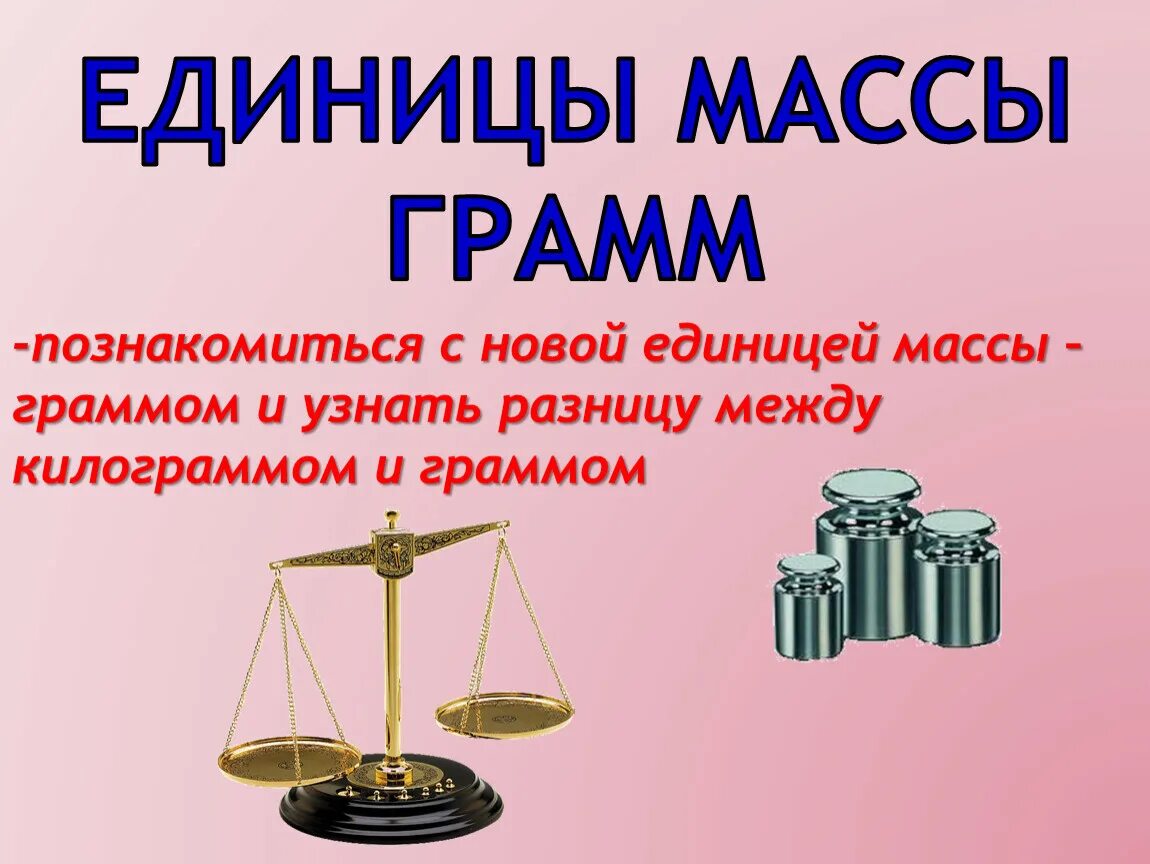 Единицы массы грамм 3 класс конспект. Единицы массы грамм 3 класс конспект