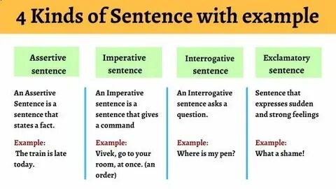 Define the type of the sentence