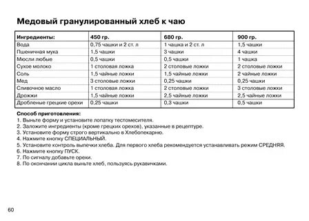 Хлеб в хлебопечке lg