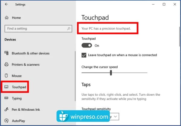 Тачпад на ноутбуке windows 10. Как обновить драйвера тачпада на windows 10. precision touchpad перевод на русский.