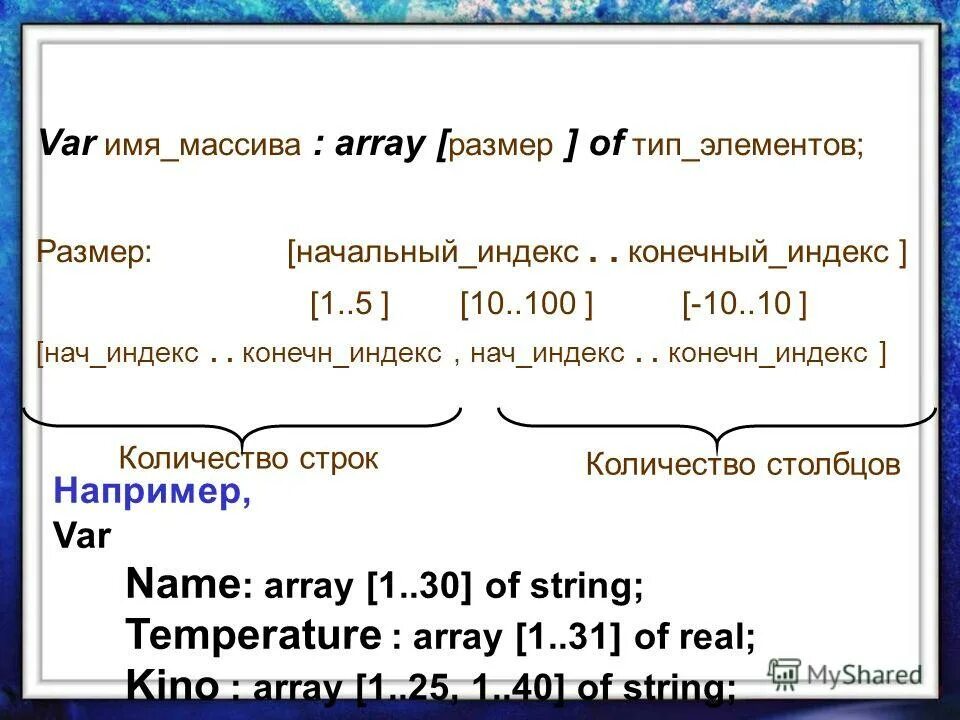 Var name