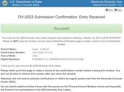 Diversity visa program check