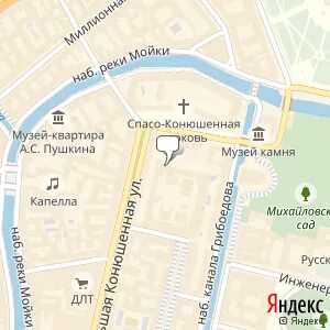 Большая конюшенная 25 на карте петербурга