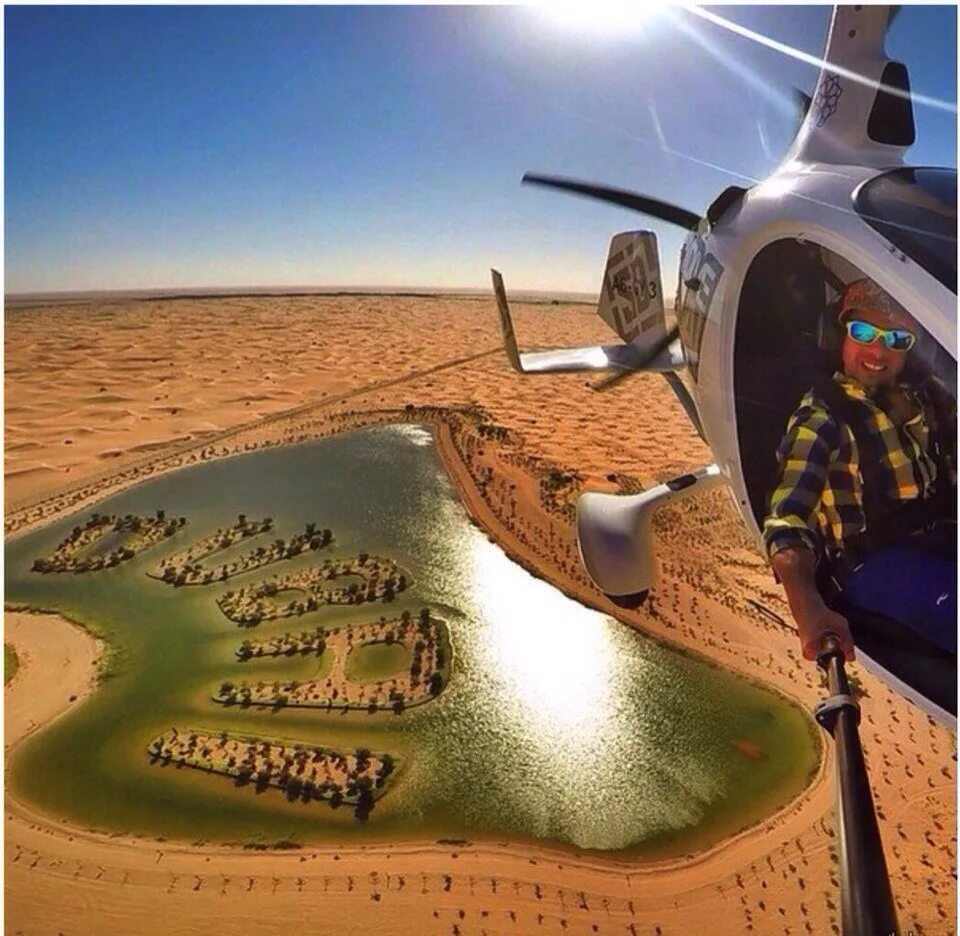 17 невероятных. Вид из вертолета. Удивительный Дубай. Жизнь в Дубае. Селфи в пустыне.