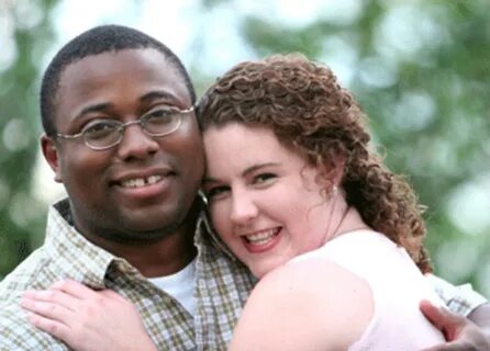 Black man with his wife