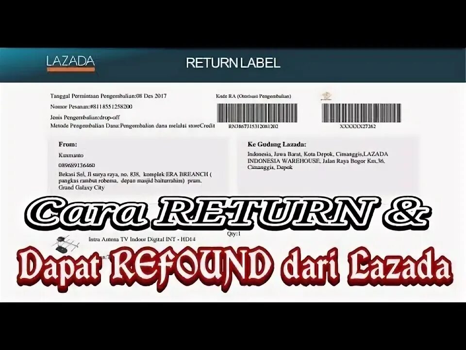 T me return label. Return label.