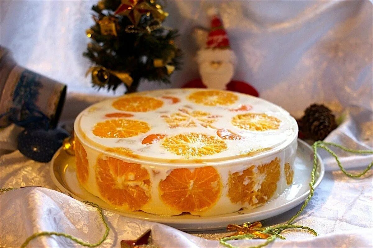 Желейный торт без выпечки. ЖЕЛЕЙНЫЙ торт фруктовый новый год. ЖЕЛЕЙНЫЙ торт с апельсинами. ЖЕЛЕЙНЫЙ торт Высоцкая. Новогодний торт с желе.