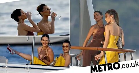 Kendall Jenner and Bella Hadid getting all dressed up to sip