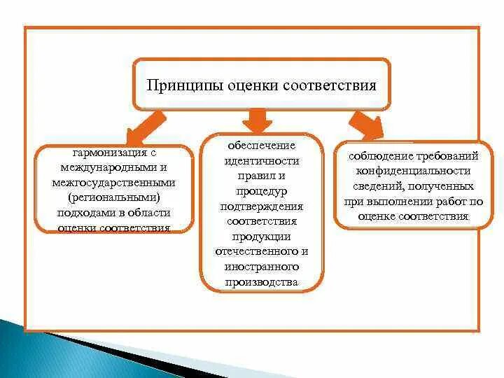 Принципы оценки. Принцип соответствия. Виды оценки соответствия РБ. Уровни соответствия. Группы принципов оценки