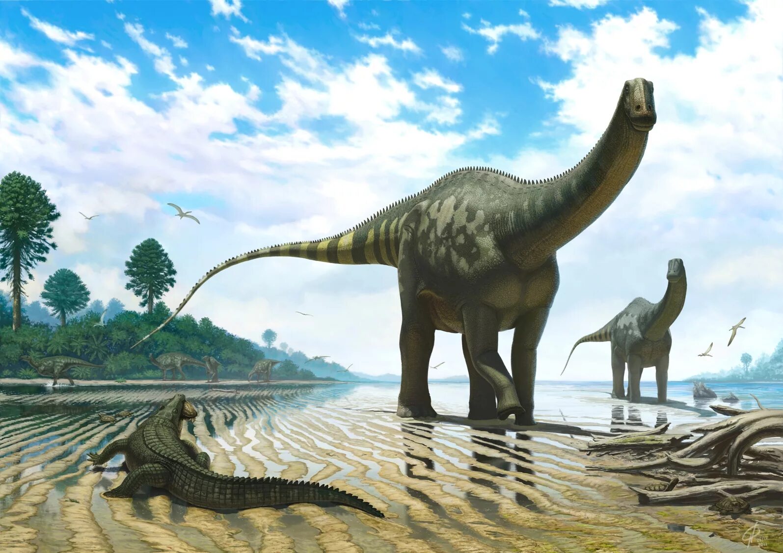 Когда жили динозавры видео. Атучин палеоарт. Зауроподы Юрского периода. Тираннозавр Атучин.
