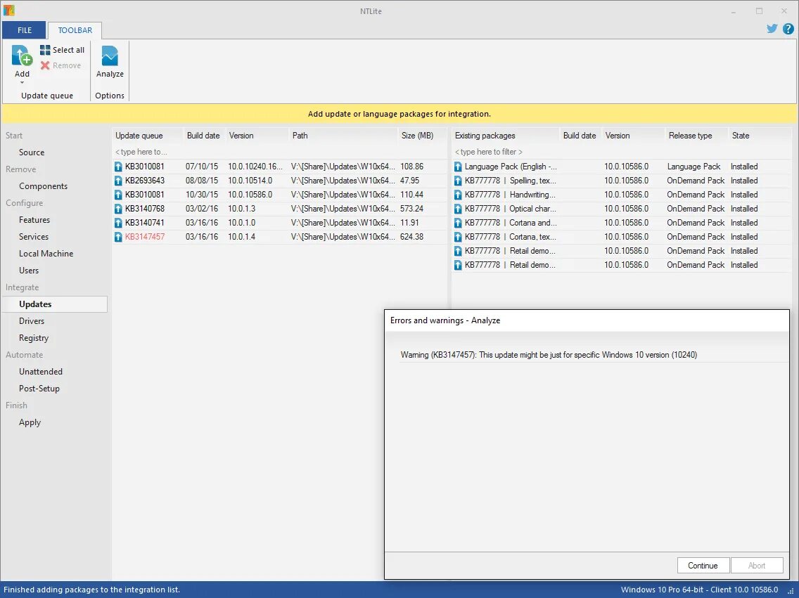 Config components
