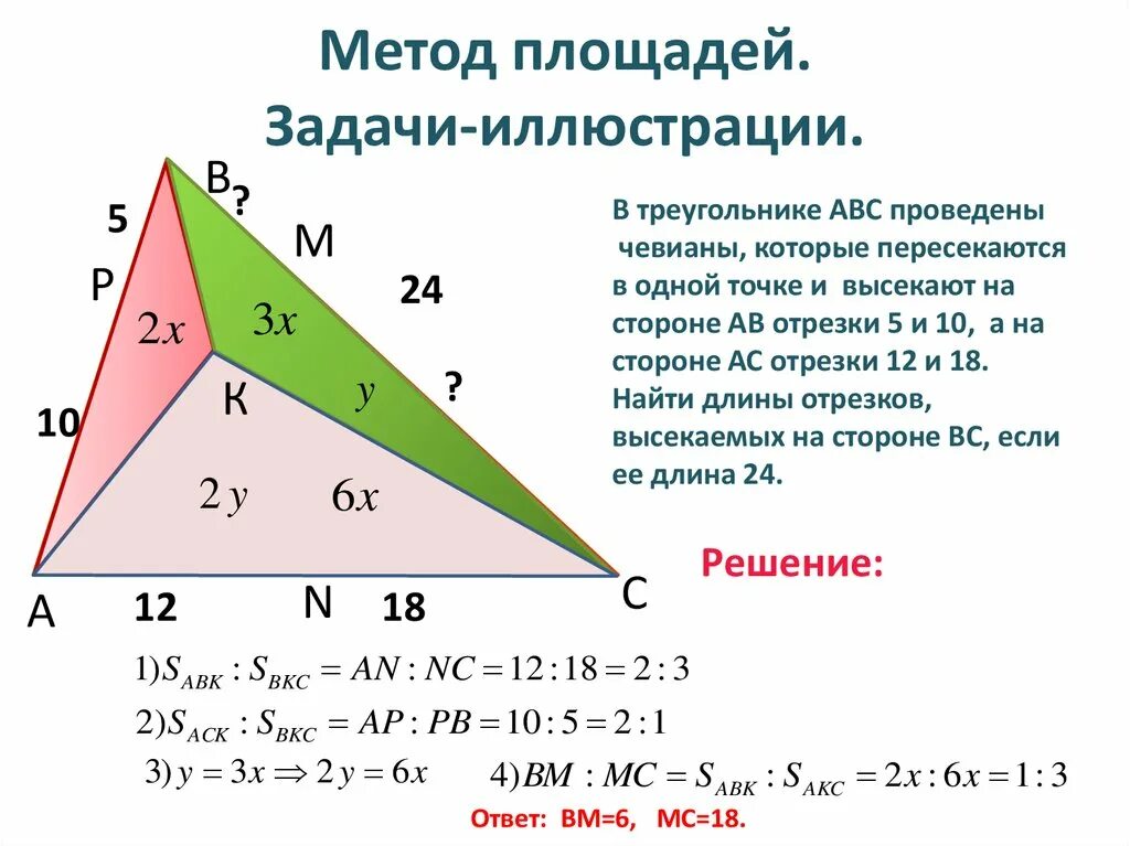 Площадь треугольника через стороны и медиану. Теорема чевианы треугольника задачи. Метод площадей треугольника. Метод площадей задачи. Чевиана и площадь треугольника.