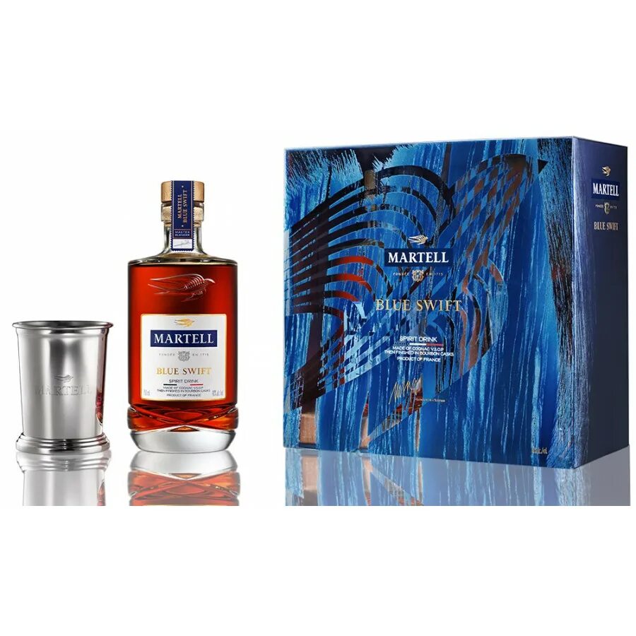 Blue swift. Martell blue swift. martell vsop синий.