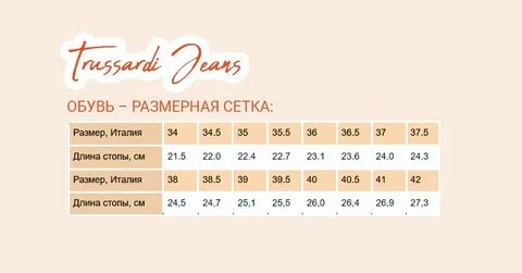 Бренд размерная сетка
