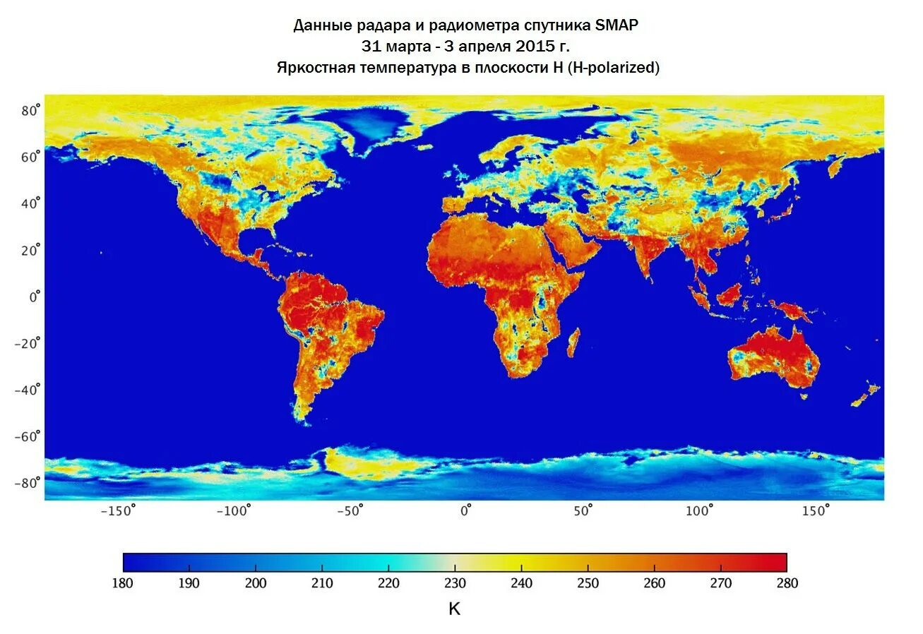 Температура по стране на карте