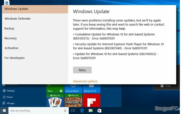 Error code 2054