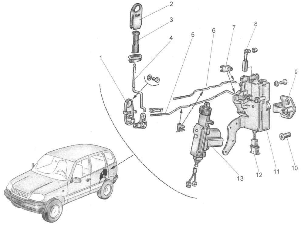 Замки дверей нивы шевроле купить. Тяги замка Нива Шевроле 2123. Тяга ручки задней двери Шевроле Нива. Схема замка передней двери Нива Шевроле. Тяги замка двери Нива Шевроле.