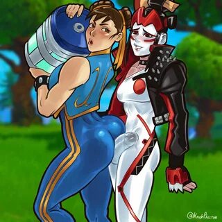 chun-li, takara (fortnite), fortnite, street fighter, erection under clothe...