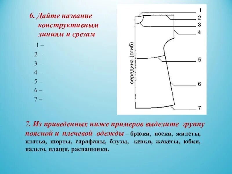 Срезы платья