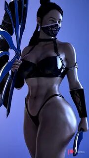 kitana, mortal kombat, 3d, abs, big ass, big breasts, bikini, cleavage, ede...