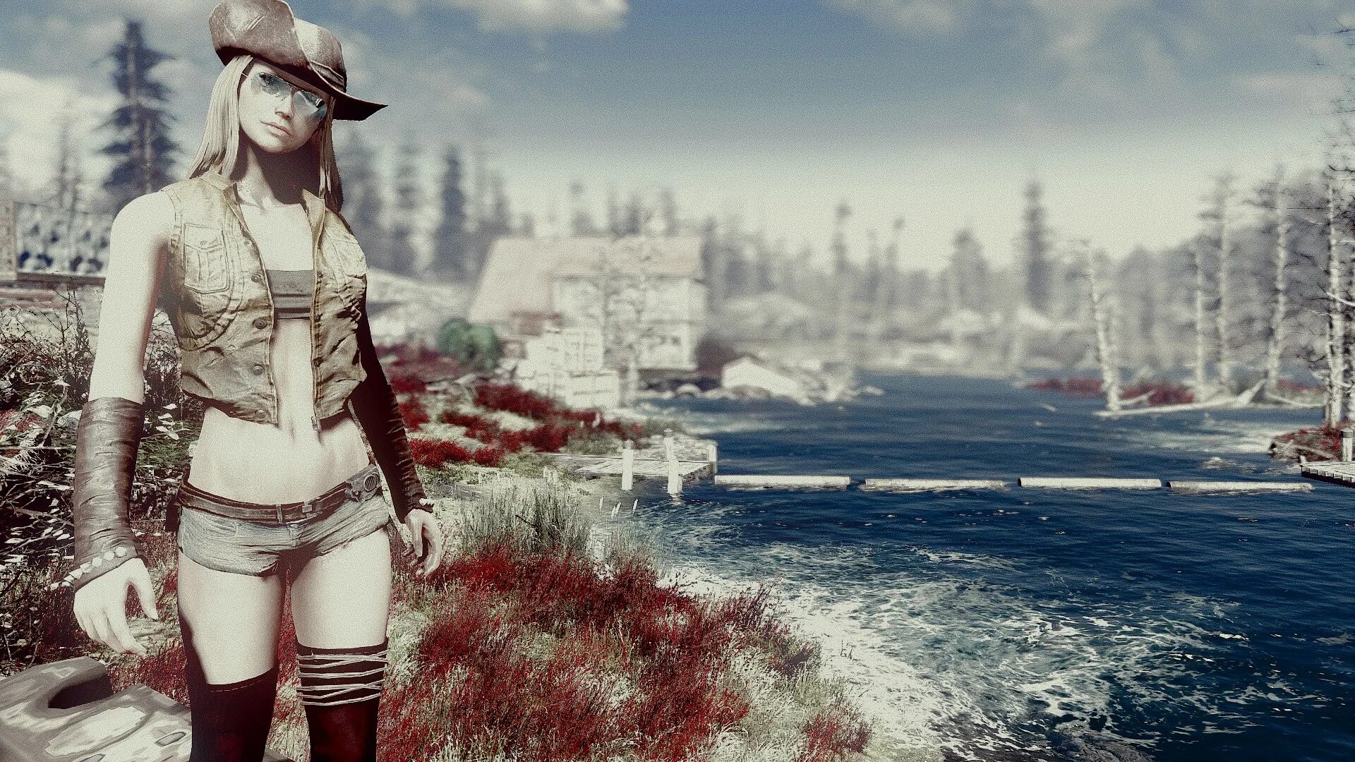 Fallout 4 психиатрическая. Моды фоллаут 4 красивые поселенцы. fallout 4 красивые поселенцы. фоллаут 4 мод на нападение. fallout 4 атака поселения.
