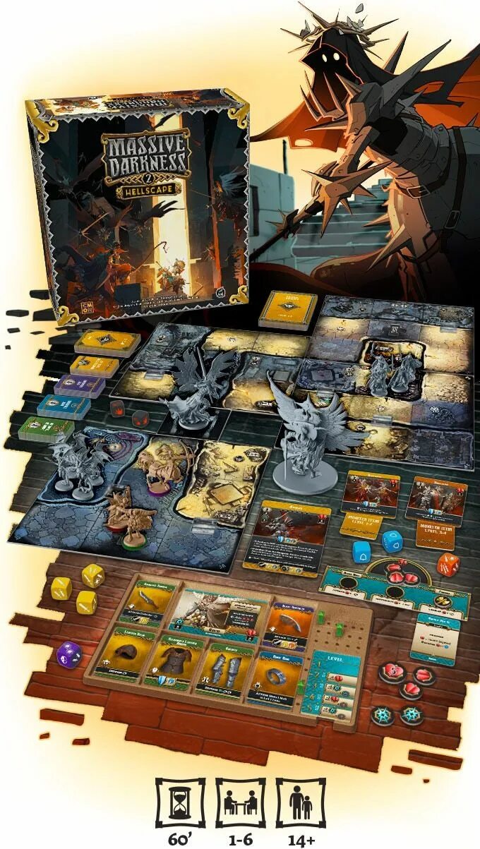 Кромешная тьма 2 настольная игра. Massive darkness 2 настольная игра. massive darkness 2 hellscape. данжен кроулер настольные игры.