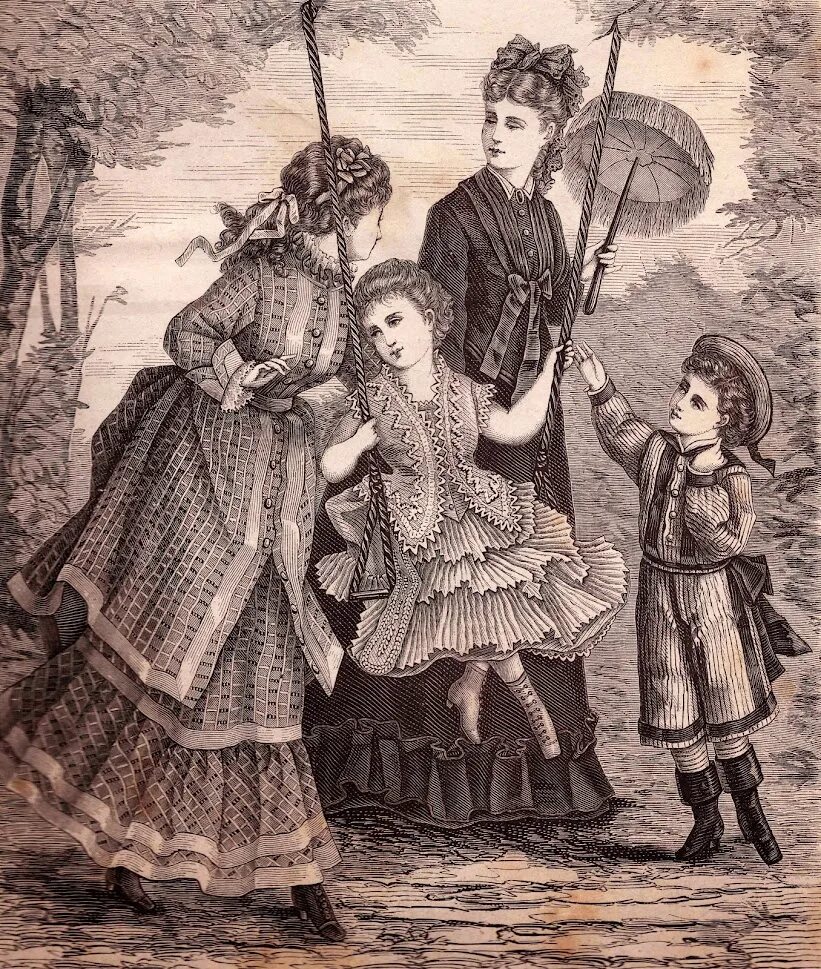 Мода 1874 года. Европеец иллюстрация. Саксонские девушки. Образ женщины в Саксонии в 17 веке.