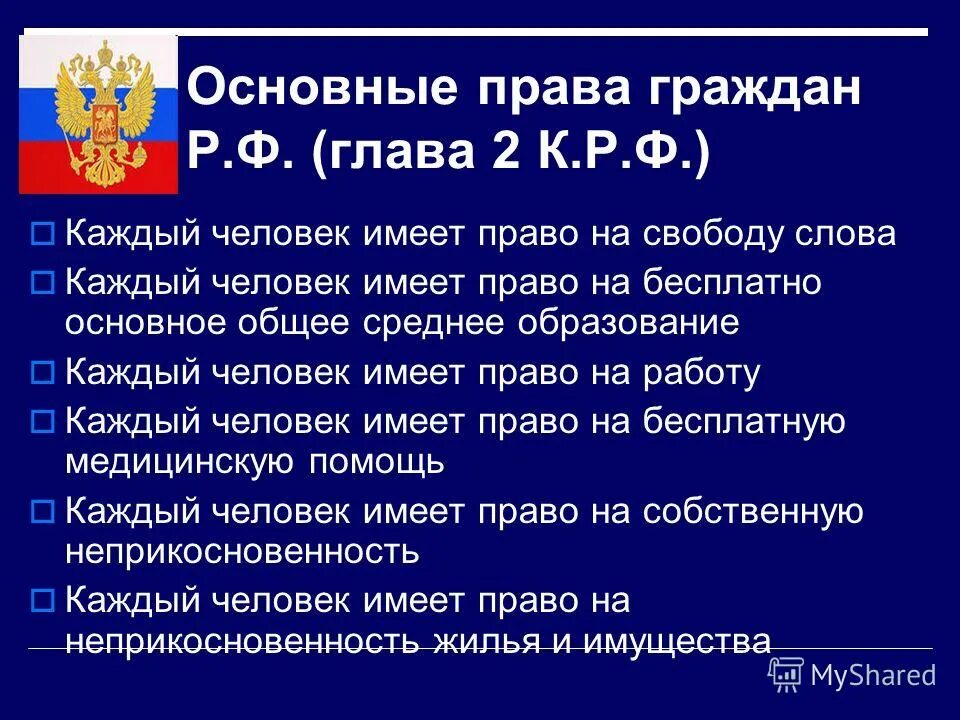 Личные свободы в конституции рф