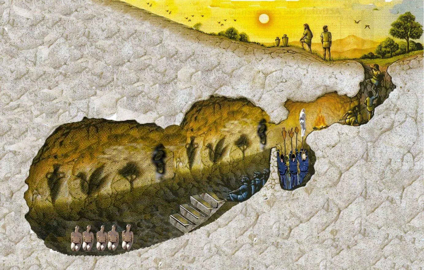 Платон миф о пещере читать. Миф о пещере платона. платон государство миф о пещере. пещера платона картина. платоновский миф о пещере.