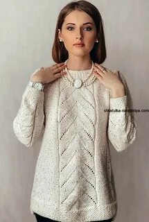 Вязаные джемпера спицами модные и эксклюзивные
